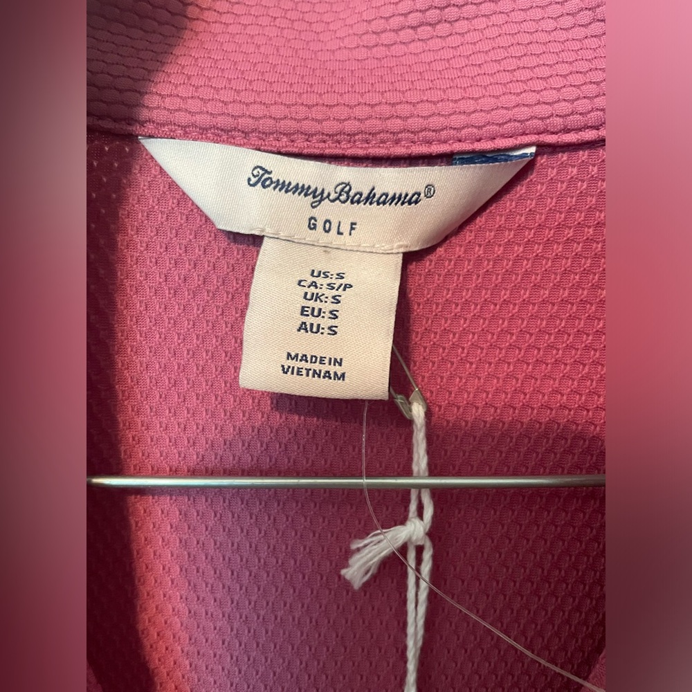 Tommy Bahamas Golf Jacket UPF 50 Quick Dry Zip Up Activewear Magenta - Picture 4 of 6